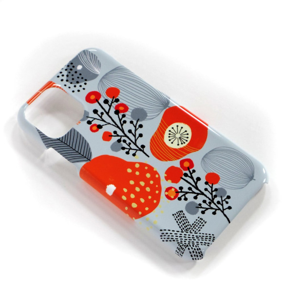 ＊iPhone17＊ 優しい花 北欧 スマホケース スマホカバー 花畑 フラワー 花柄 側面印刷 2枚目の画像