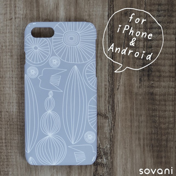 ＊iPhone17＊自然へようこそ 北欧 スマホケース スマホカバー くすみカラー 北欧柄 グレー 側面印刷 2枚目の画像