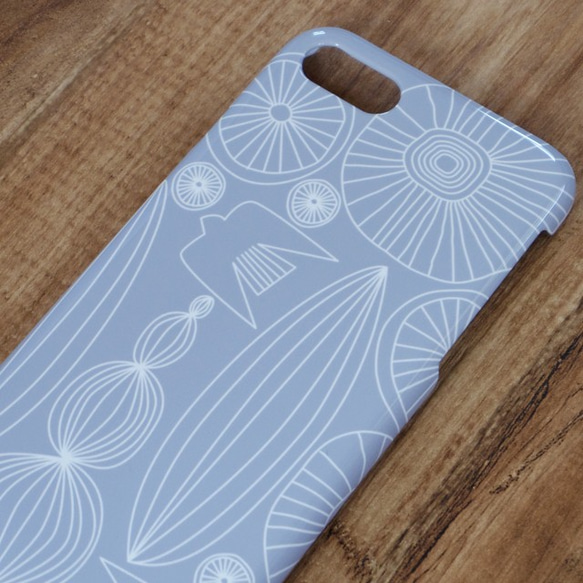 ＊iPhone17＊自然へようこそ 北欧 スマホケース スマホカバー くすみカラー 北欧柄 グレー 側面印刷 3枚目の画像
