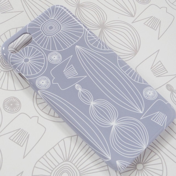＊iPhone17＊自然へようこそ 北欧 スマホケース スマホカバー くすみカラー 北欧柄 グレー 側面印刷 4枚目の画像