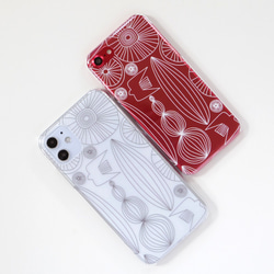 全機種対応 iPhone Android 北欧【自然へようこそ・ホワイトライン クリアケース】スマホカバー 透明 6枚目の画像