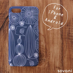 ＊iPhone17＊自然へようこそ ネイビー北欧 スマホケース スマホカバー Xperia シンプル 北欧柄 側面印刷 5枚目の画像