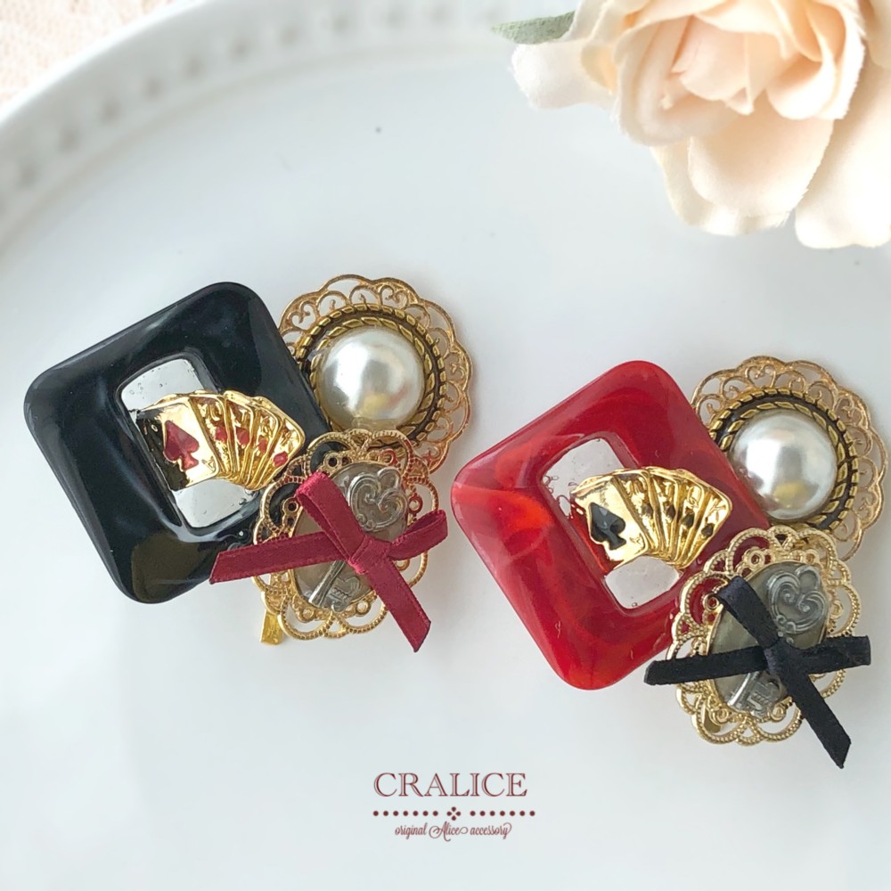 レジン猫ヘアゴムブローチポニーフックNo.462