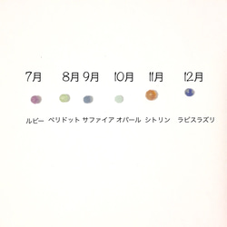 誕生石とイニシャルのピアス 3枚目の画像