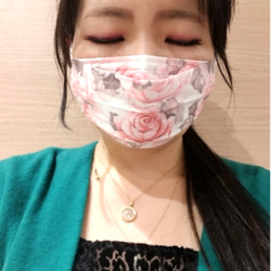 花柄 不織布マスク 使い捨てマスク 人気 ビクトリアンマスク 手作り 立体マスク 韓国で人気 1枚目の画像
