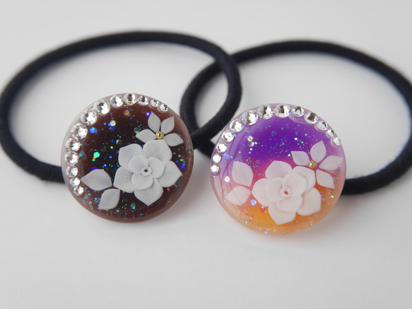 お花のヘアゴム ヘアゴム resin to yoshimi 通販 9568439｜Creema