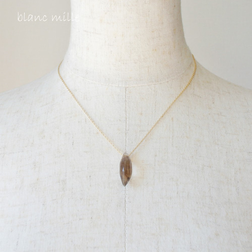 No.1626○*ガウリシャンカール スモーキークォーツ シンプルK18