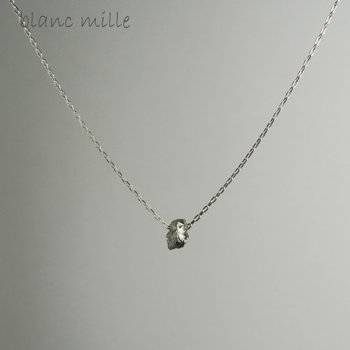 No.1644○*ブラックダイヤモンド原石 10金or18金ゴールドネックレス 