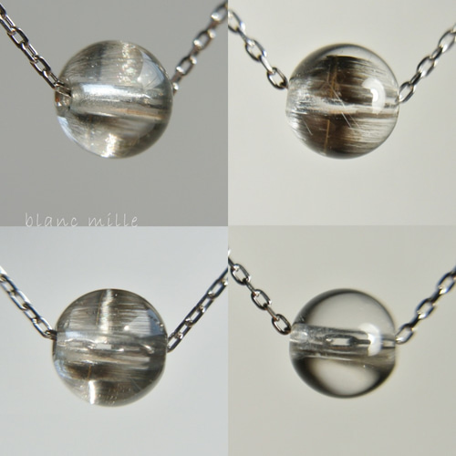 No.1668○*キャッツアイ プラチナルチルクォーツ 10金ホワイト