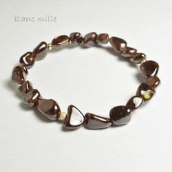 ビーズブレスレット No.123 ヴィンテージビーズ ガーネットレッド パール ビーズブレスレット No.123 ヴィンテージビーズ ガーネット