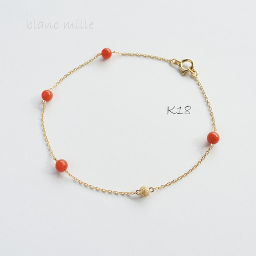 18k 珊瑚　ブレスレット　18金 楽天市場】ブレスレット レディース 深海 サンゴ さんご 珊瑚