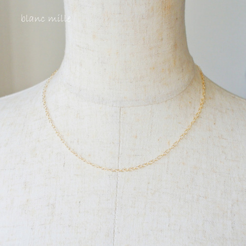 No.n-2.3-468 ○*K18シンプルネックレス オーダー○*18金イエロー