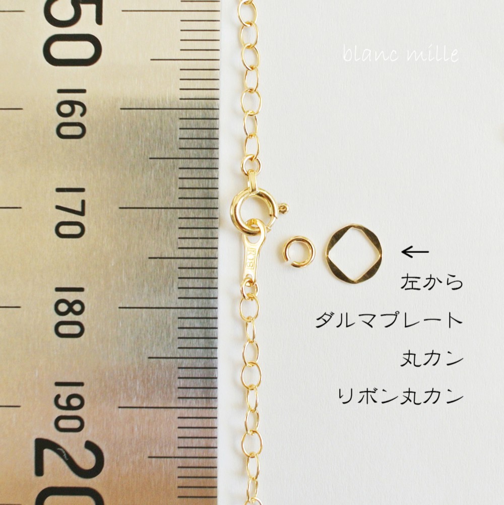 No.b-2.3-468○*K18 シンプルブレスレット オーダー制作○*18金ゴールド少し太め小豆チェーン 18k