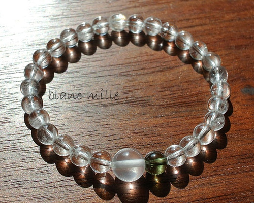 ★クリアツァボライト 6.8ミリ珠 ブレスレット①(SA〜SA+) 801083402211.jpg