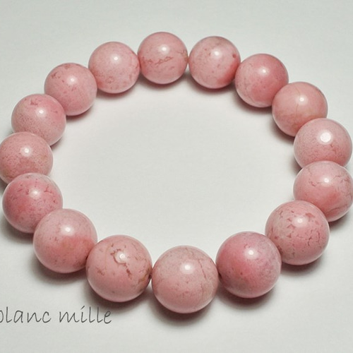 No.1205 桜ロードナイト 11.5mm シンプルブレスレット 桜色ピンク