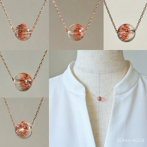 希少!! 天然 レピドクロサイトインクォーツ ネックレス 水晶 スーパー