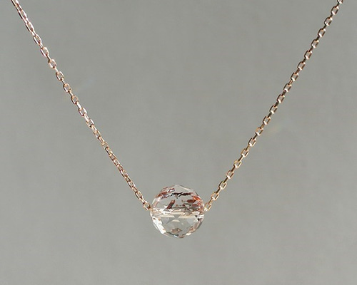 Caltorite シンプルネックレス No.1321 レピドクロサイトインクォーツ K10orK18 シンプルネックレス