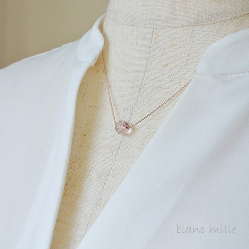 No.1321 レピドクロサイトインクォーツ K10orK18 シンプルネックレス