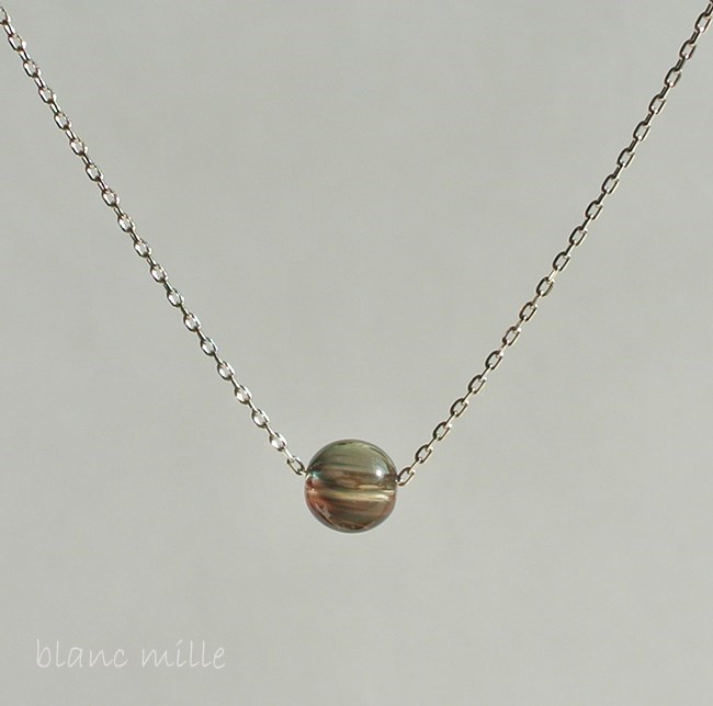 No.1330○*チベット産カラーチェンジアンデシン 10金or18金 シンプルゴールドネックレス○*K18orK10