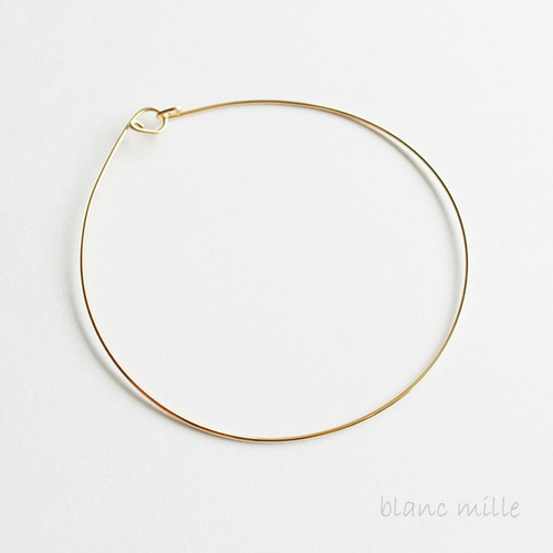 No.b-w0.7○*K18ワイヤーブレスレット○*シンプルブレス 18金丸線