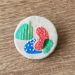 <<四季-春曉>>系列：規圓  手刺繡別針Hand Embroidery Pin 第1張的照片