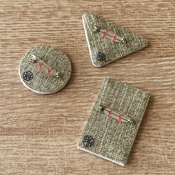 <<四季-春曉>>系列：矩方  手刺繡別針Hand Embroidery Pin 第3張的照片