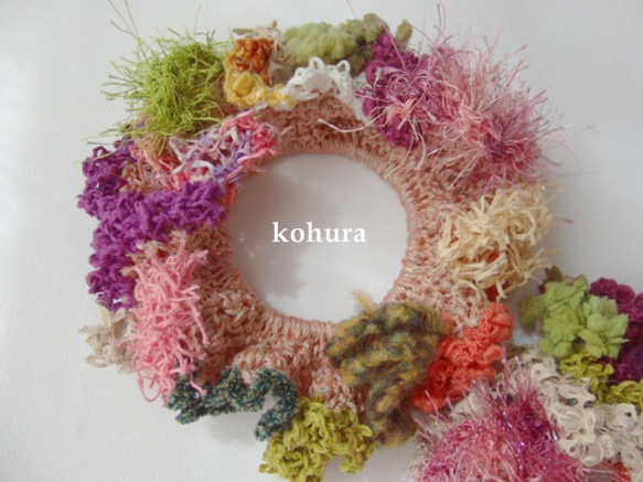 【kohura】フリルシュシュ（オレンジMIX） 2枚目の画像
