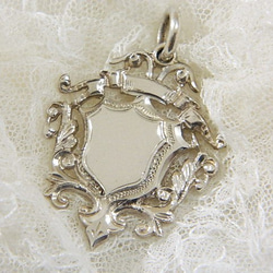 ＊純銀製フォブ＊1908年英国フルホールマーク懐中時計チェーン飾り　スターリングシルバー　アンティーク　エドワーディアン 2枚目の画像