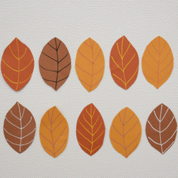 壁面　秋の葉っぱセット（イチョウ・枯れ葉・もみじ）30枚入り 3枚目の画像