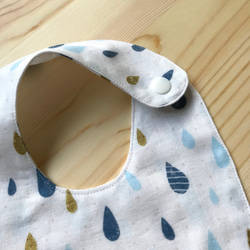 小雨滴日本雙層紗嬰兒圍兜/口水巾 第2張的照片