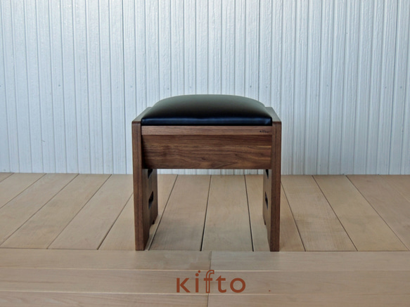 選べる座面　ちょこっとスツール　『cho-cotto』 Walnut 2枚目の画像