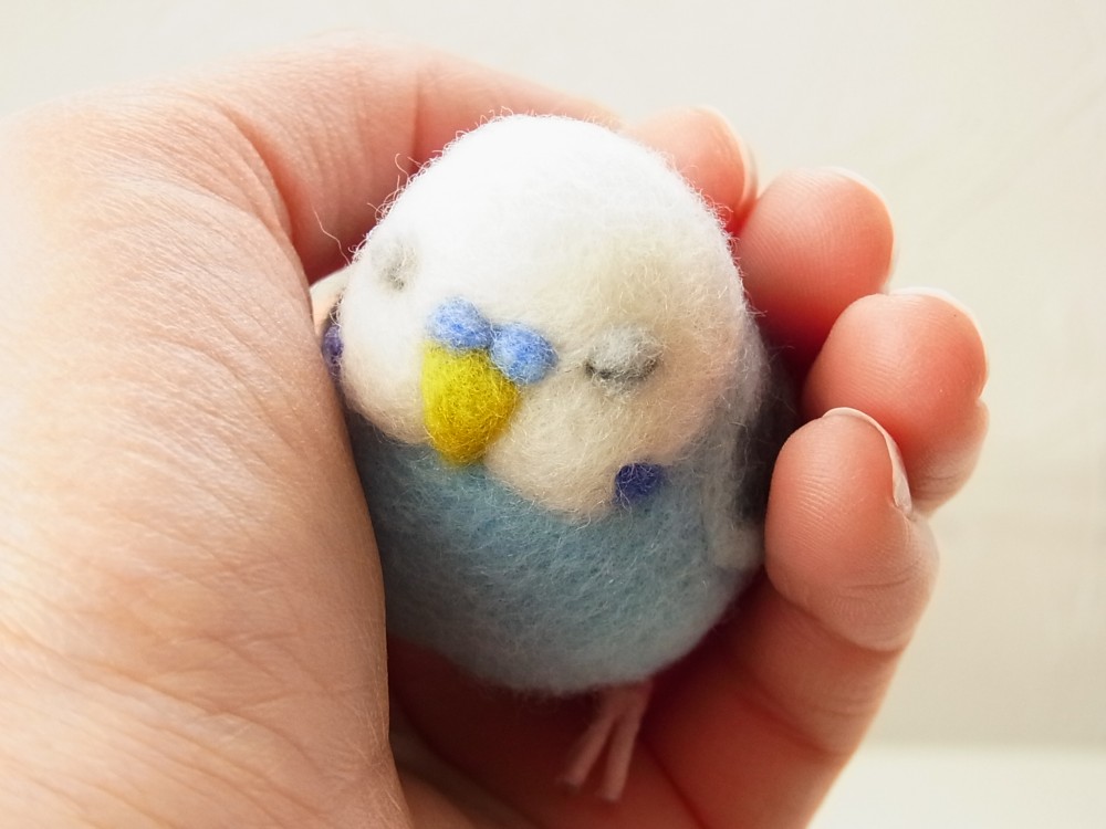 羊毛フェルト。インコ。オーダーNo.25 羊毛フェルト。インコ。オーダーNo.25