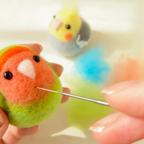 うちのコ色で作れる 羊毛フェルトいんこ饅頭キット 材料包 Lamb's Ear