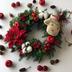 クリスマスリース（三日月型） リース Mocaru Flower 通販 14910735