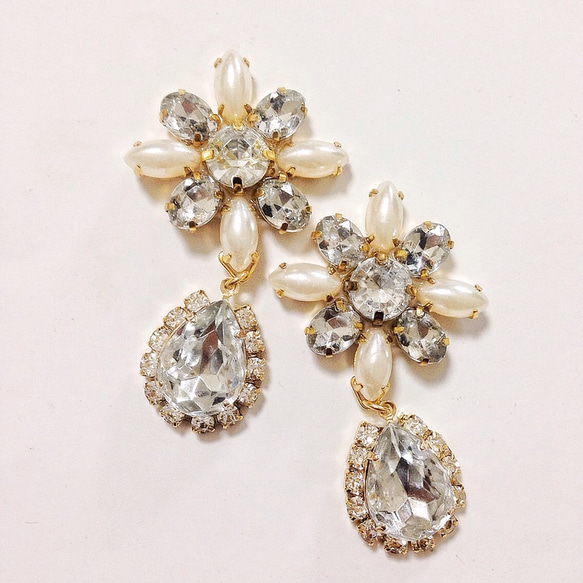 no1200/パールビジューピアス ピアス（その他） espoir 通販 2711739
