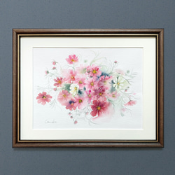 原画1点】水彩画 〜コスモス〜 フレーム付 絵画 Atelier ayaka 通販
