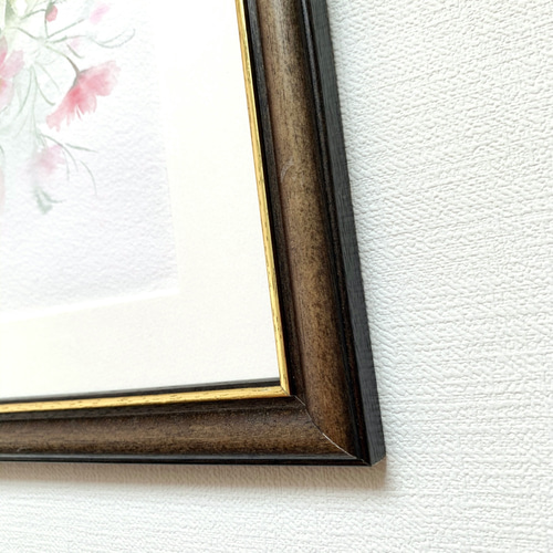 原画1点】水彩画 〜コスモス〜 フレーム付 絵画 Atelier Ayaka