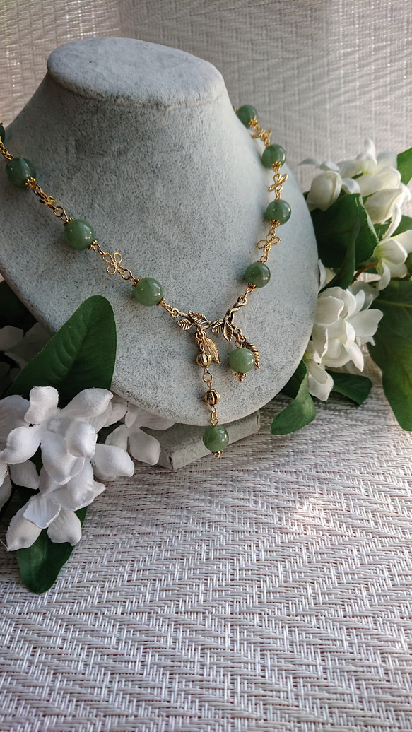 no.106 新緑グラデのアベンチュリン グリーンアベンチュリン 輝く新緑