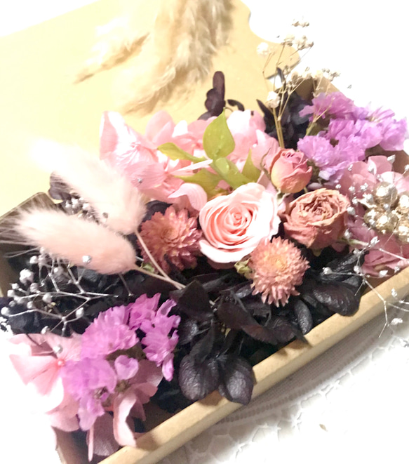 ベビーピンクローズ＊ロカビリー  ハーバリウム花材ドライフラワー 花材セット花材詰め合わせ 1枚目の画像
