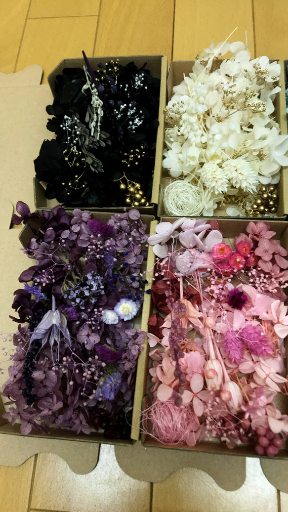 プリザーブドフラワー花材 詰め合わせ オーダー9カラー ハーバリウム花材 ドライフラワー 花材 色とりどり 花材 4枚目の画像