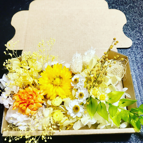 花かんざしとミモザのハーバリウム　2本セット 花かんざしとミモザのハーバリウム花材ドライフラワー 花材セット