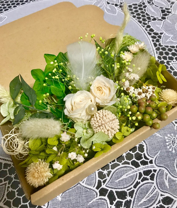 シャビー&ナチュラルグリーン＊ハーバリウム花材ドライフラワー 花材 