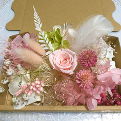 ブライダルピンクローズ＊ハーバリウム花材ドライフラワー 花材セット花材詰め合わせ 2枚目の画像