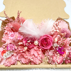 ストロベリーピンクローズ＊ハーバリウム花材ドライフラワー 花材セット花材詰め合わせ 2枚目の画像