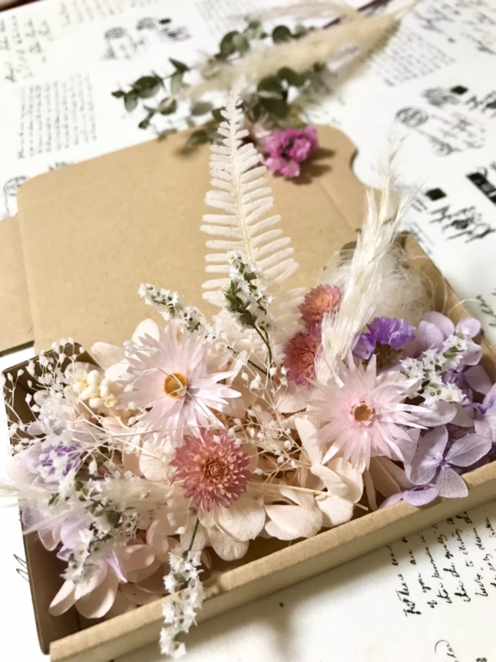 シャイニーパープル＊ハーバリウム花材ドライフラワー 花材セット花材