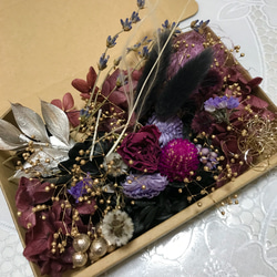 大人パープル＊ハーバリウム花材ドライフラワー 花材セット花材詰め合わせ 1枚目の画像