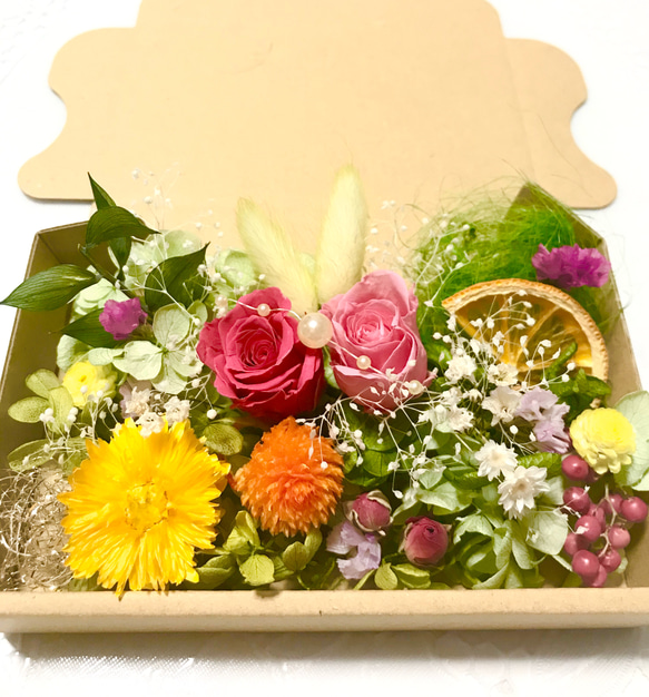 ILOVEローズ＊ハーバリウム花材ドライフラワー 花材セット花材詰め合わせ 2枚目の画像