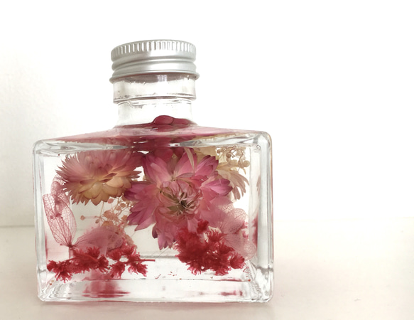 新作フレグランスハーバリウム＊受注製作＊ピンクベリー＊ラベンダーの香り 4枚目の画像