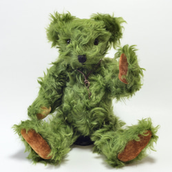 復活！ 珍しいグリーンモヘア ふわふわ 本格クラシック テディベア 絶対おすすめ！【オーダーメイド】クリスマスギフト 5枚目の画像