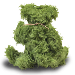 復活！ 珍しいグリーンモヘア ふわふわ 本格クラシック テディベア 絶対おすすめ！【オーダーメイド】クリスマスギフト 8枚目の画像